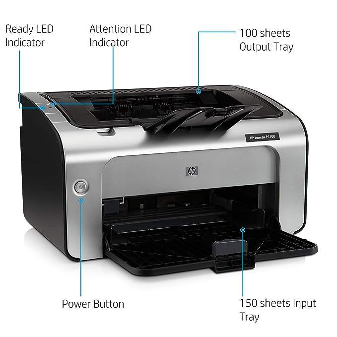 HP Laserjet P1108 Single Function Monochrome Laser Printer (Refurbished)
