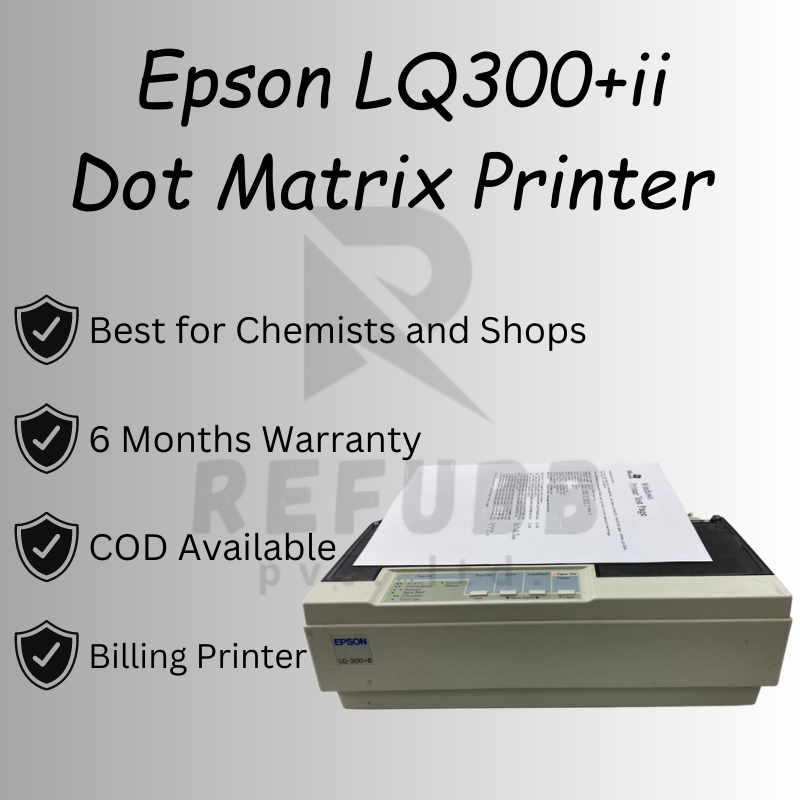 Epson LQ-300+ II Dot Matrix Printer - 24 Pins (Refurbished)