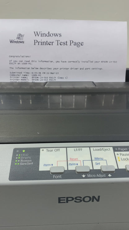 Epson LX310 Dot Matrix Printer (Refurbished)