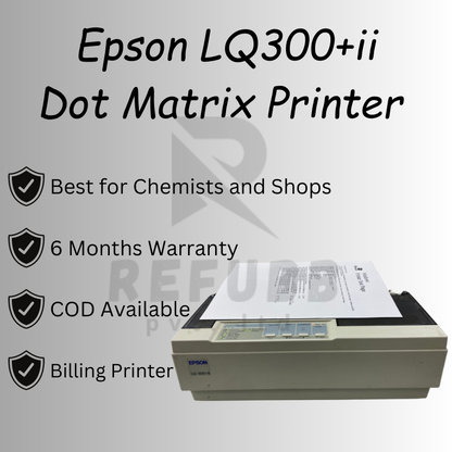Epson LQ-300+ II Dot Matrix Printer - 24 Pins (Refurbished)